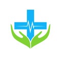 Medical pharmacy logo cross Healthcare logo vector graphic design Royalty Free Stock Photo