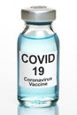 Healthcare cure concept with vaccine vial for Coronavirus, Covid 19 virus