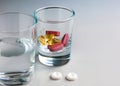 Healthcare Essentials: Medication, Vitamins, and Hydration Concept