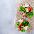 Cucumber strawberry mint fresh infused water detox drink cocktail lemonade Royalty Free Stock Photo