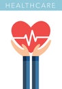 Healthcare flat vector symbol