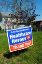 Healthcare Heroes And Essential Workers, Thank You, COVID-19, Coronavirus, Rutherford, NJ, USA Royalty Free Stock Photo