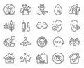 Healthcare icons set. Included icon as Pets care, Problem skin, Medical tablet signs. Vector Royalty Free Stock Photo