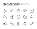 Healthcare Line Icons Set