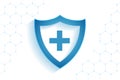 Healthcare medical shield for virus protection background