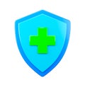 Healthcare medicine protected guard shield and insurance for your health concept