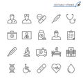 Healthcare outline icon set