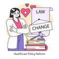 Healthcare Policy Reform concept. . Flat vector illustration. Royalty Free Stock Photo