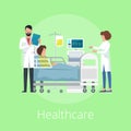 Healthcare Poster with Title Vector Illustration