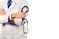 Healthcare, profession, people and medicine concept - Doctor with stethoscope