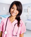 Healthcare professional worker or nurse wearing scrubs Royalty Free Stock Photo