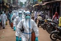 health care professionals wearing personal protective equipment handling the Nipah virus outbreak