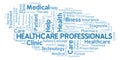 Healthcare Professionals word cloud. Royalty Free Stock Photo