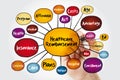 Healthcare Reimbursement mind map flowchart with marker, health concept for presentations and reports