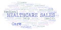 Healthcare Sales word cloud. Royalty Free Stock Photo
