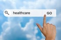 Healthcare on search toolbar Royalty Free Stock Photo