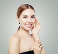 Young woman face. Perfect girl with healthy skin Royalty Free Stock Photo