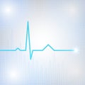 Healthcare vector medical background with heart cardiogram Royalty Free Stock Photo