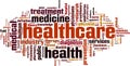 Healthcare word cloud Royalty Free Stock Photo