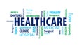 Healthcare Word Cloud Royalty Free Stock Photo