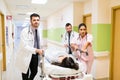 Healthcare Worker Rushing Patient In Emergency Unit Royalty Free Stock Photo