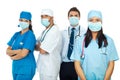 Healthcare workers with protective mask