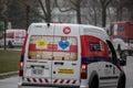 Canada post workers parade, in support of healthcare workers