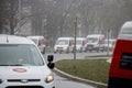 Canada post workers parade, in support of healthcare workers