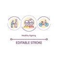 Healthy ageing concept icon