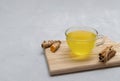 Healthy anti-inflammatory turmeric tea with cinnamon, lemon and ginger Royalty Free Stock Photo