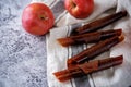 Healthy apple pastille with raw fresh apples