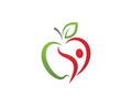 healthy apple vector design icon