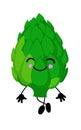 Healthy artichoke, organic farm product. Green vegetable, made in cartoon flat style. Vector illustration