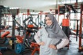 Healthy asian muslim woman hijab