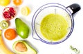 Healthy avocado smoothie in a blender Royalty Free Stock Photo