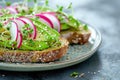 Healthy Avocado Toast with Radishes, Healthy Eating Concept