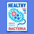 Healthy Bacteria Creative Advertise Banner Vector