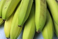 Large banana fruits on white background