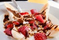 Healthy banana split Royalty Free Stock Photo