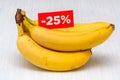 Healthy bananas sale promo Royalty Free Stock Photo