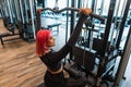 Healthy beautiful young fitness model woman working out in the gym Royalty Free Stock Photo