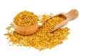 Healthy bee pollen on white Royalty Free Stock Photo