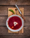 Healthy beetroot soup