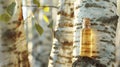 Healthy birch sap at the birch. Generative AI