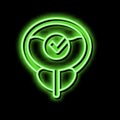 healthy bladder neon glow icon illustration