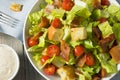 Healthy BLT Salad with Croutons Royalty Free Stock Photo