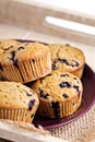 Healthy blueberry banana muffins