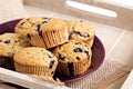 Healthy blueberry banana muffins