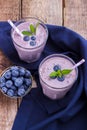 Healthy blueberry smoothie