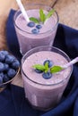 Healthy blueberry smoothie